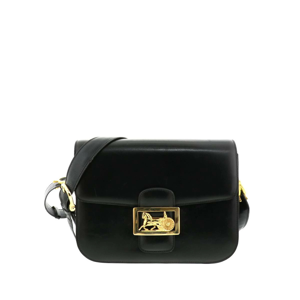 Celine Horse Carriage Shoulder Bag Black